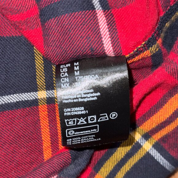 H&M Divided Red Plaid shirt - Picture 4 of 4